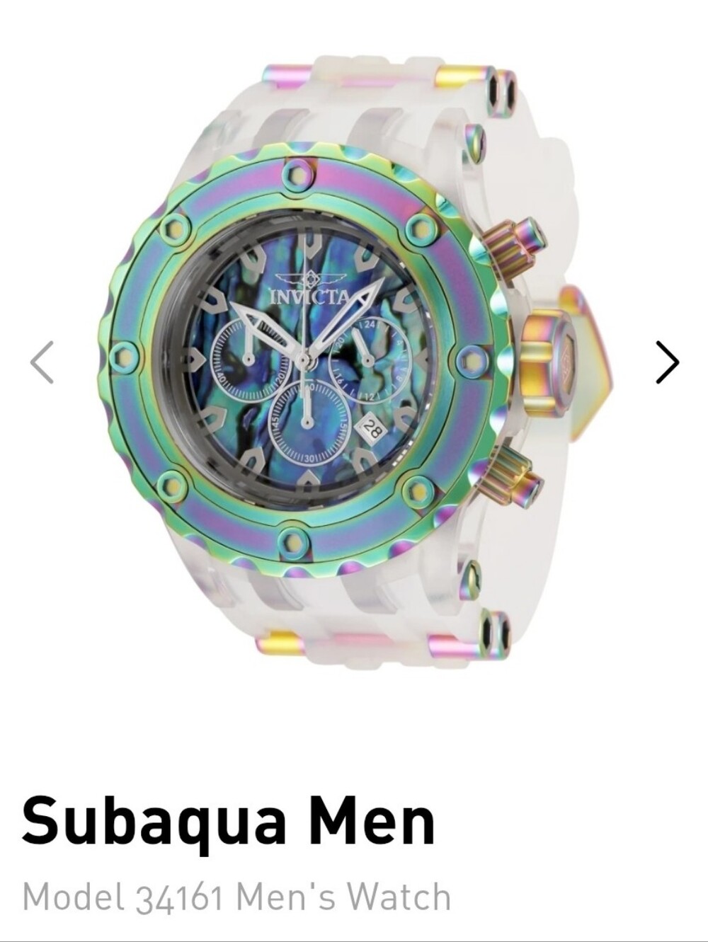Invicta Subaqua 52mm Watch With Abalone Dial